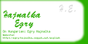 hajnalka egry business card